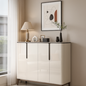 120cm glossy white shoe cabinet – item #ak329