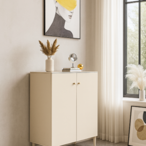 80cm matte swan white shoe cabinet – item #ak259