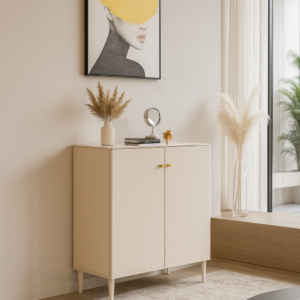 80cm matte swan white shoe cabinet – item #ak259