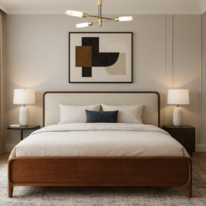 king solid wood white ash bed