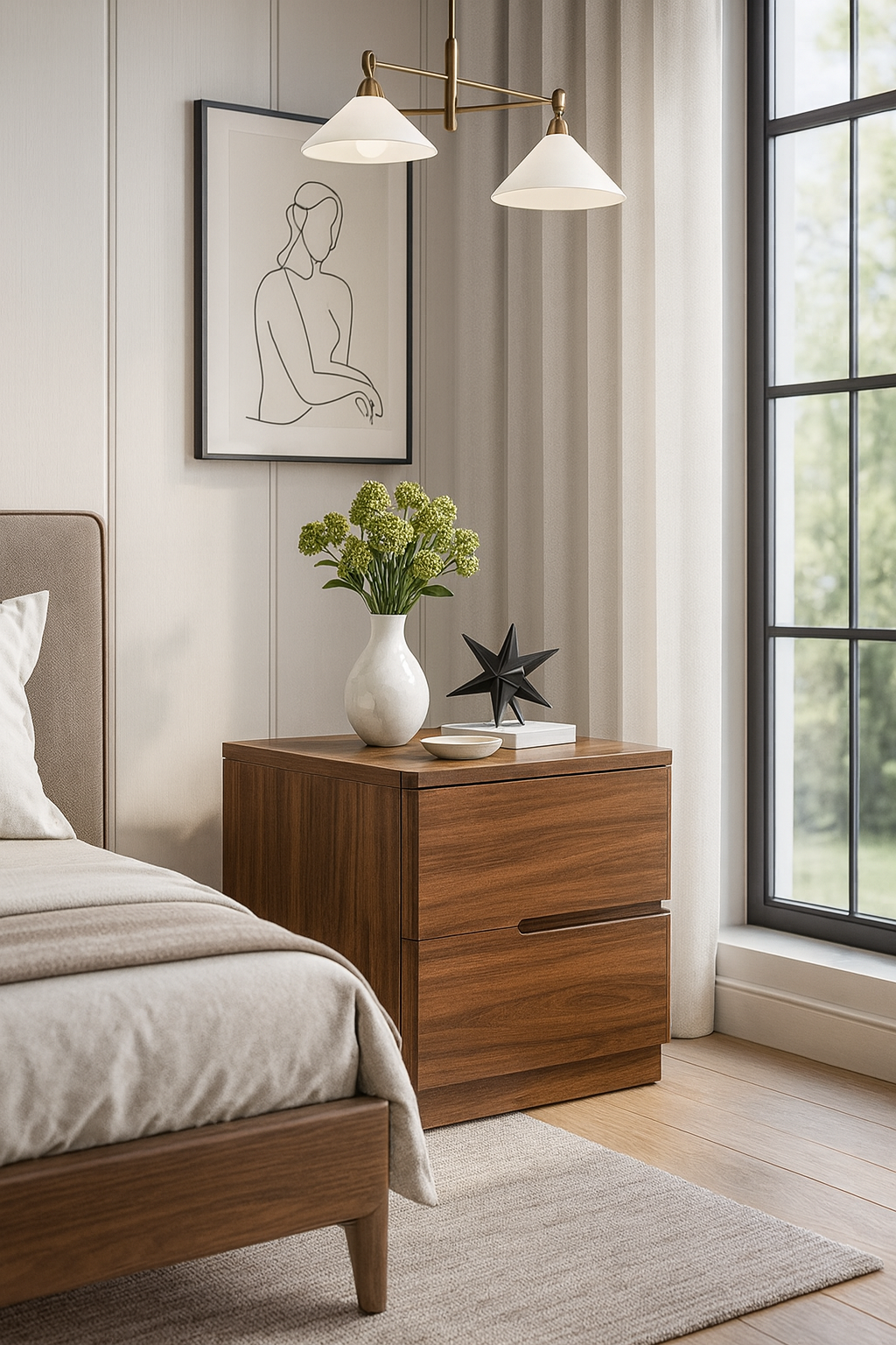 walnut solid wood night table item #203 walnut solid wood night table item #203