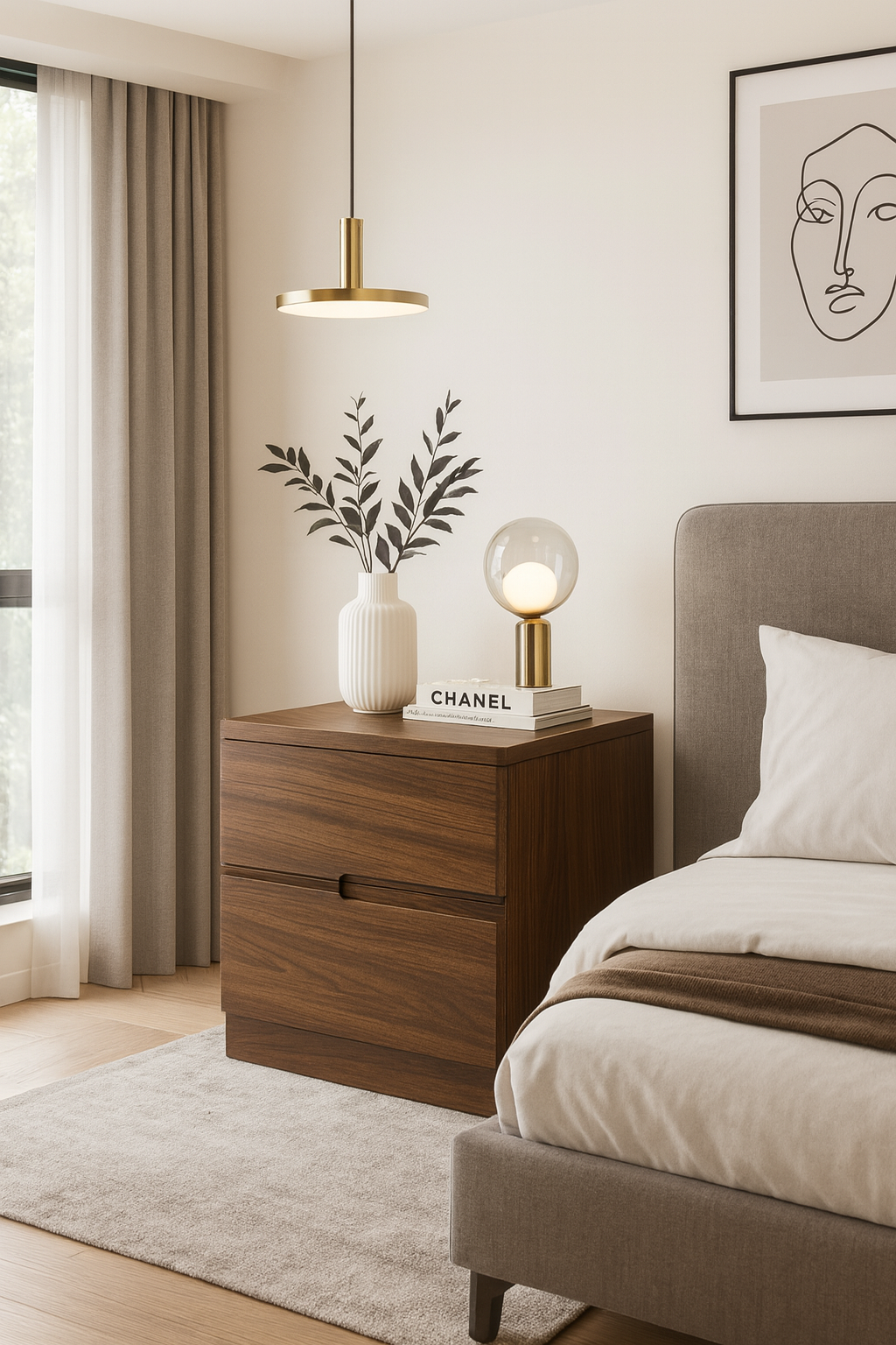 walnut solid wood night table item #203 walnut solid wood night table item #203
