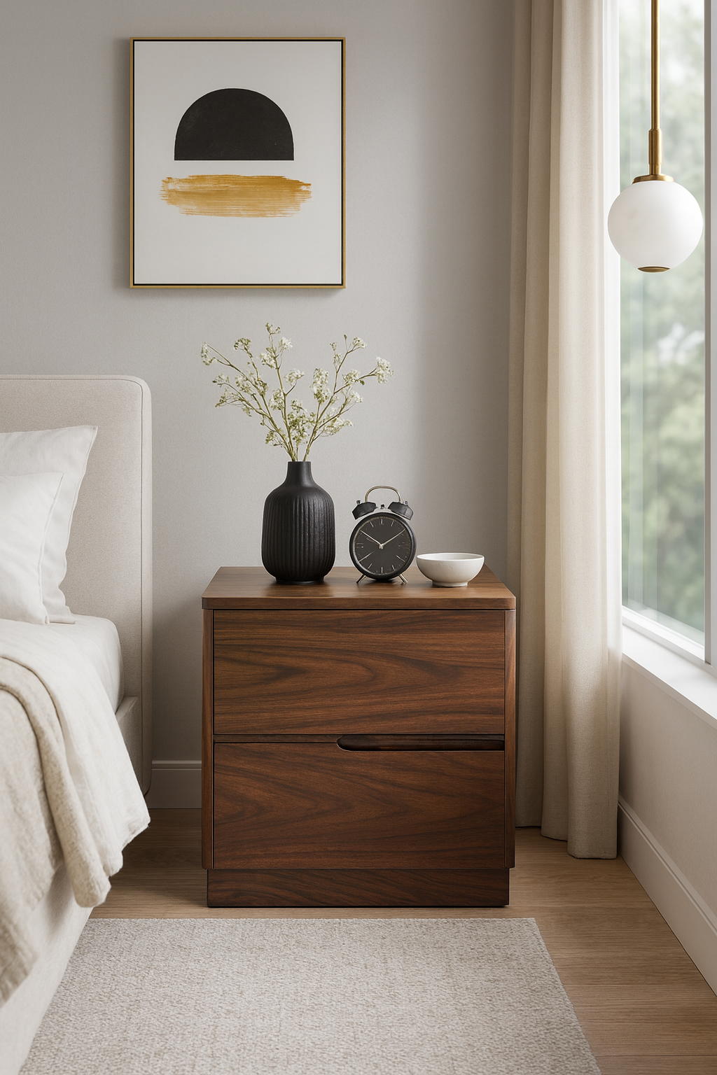 walnut solid wood night table item #203 walnut solid wood night table item #203