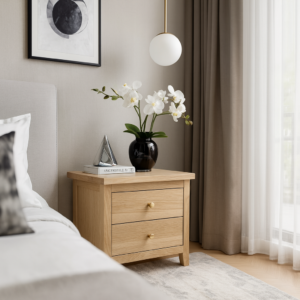 natural solid wood night table item #l503