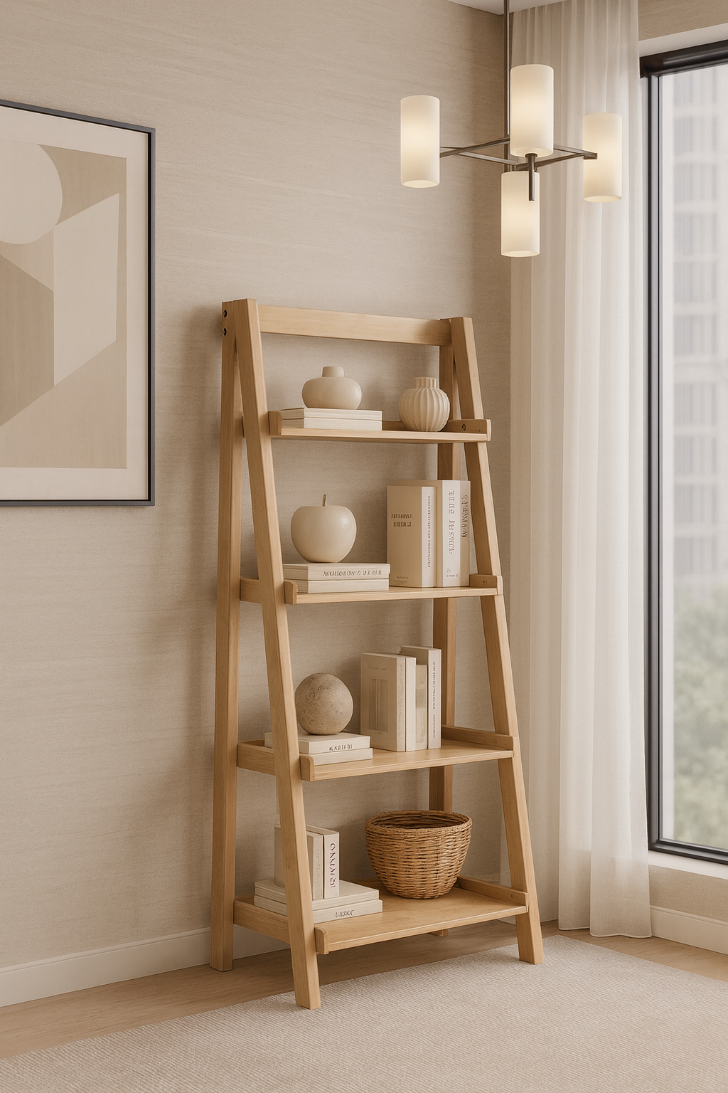 solid wood ladder shelf – item #sg13 solid wood ladder shelf – item #sg13