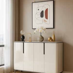 140cm glossy white shoe cabinet – item #ak330