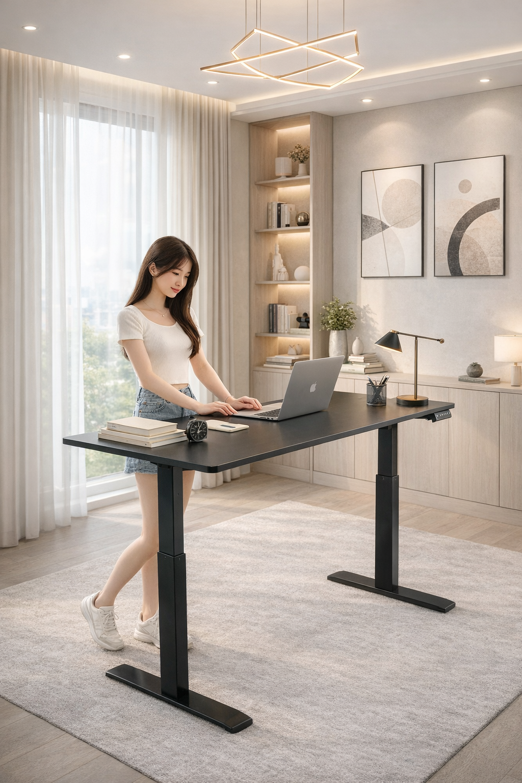 black power adjustable desk – item #tdd 002l black power adjustable desk – item #tdd 002l