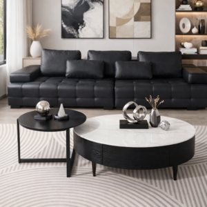 modern oval 2 piece coffee table set – item #c134