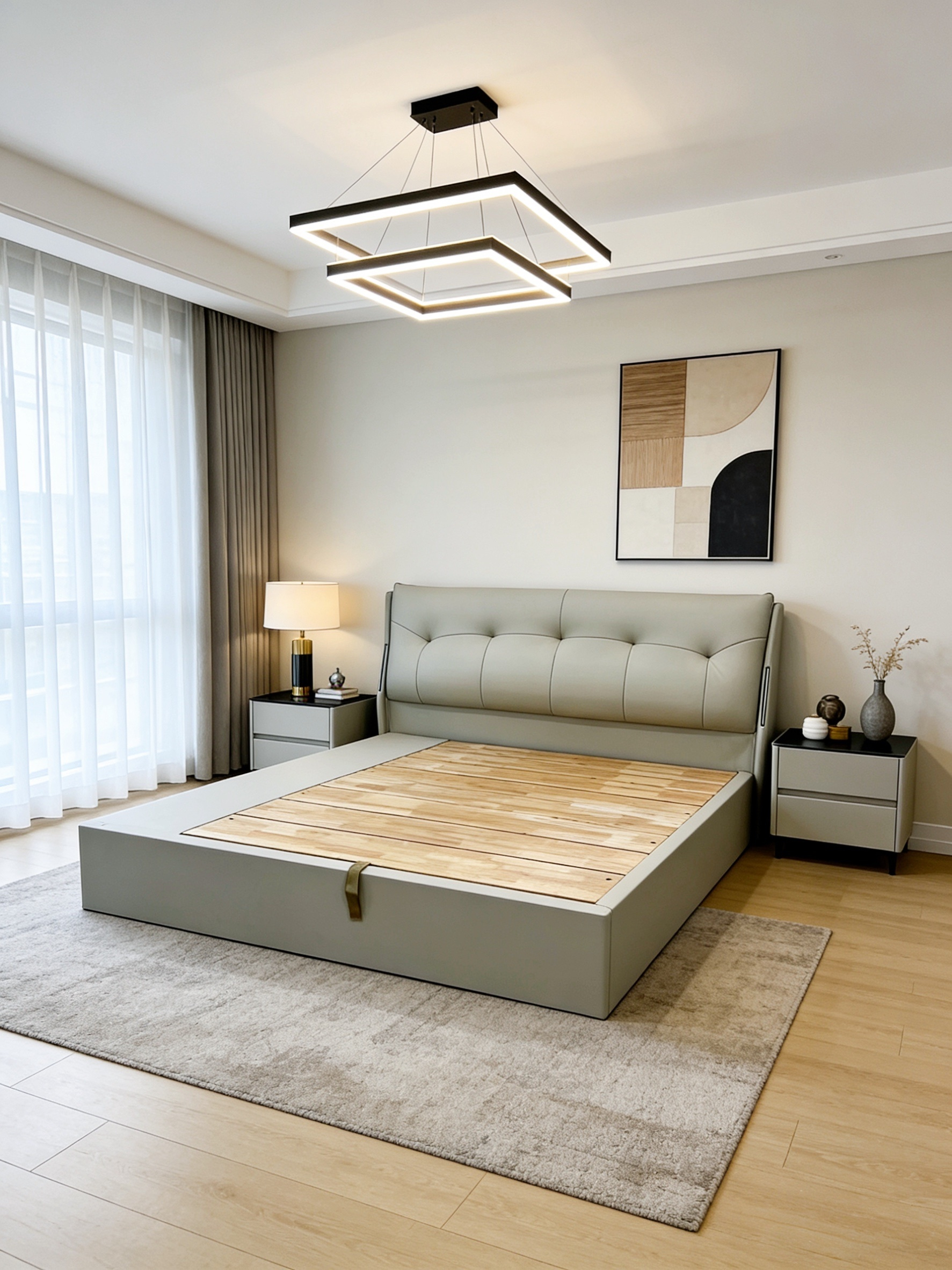 king storage upholstered bed with hydraulic lift – item #f123 king storage upholstered bed with hydraulic lift – item #f123