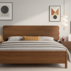 queen solid wood white ash bed