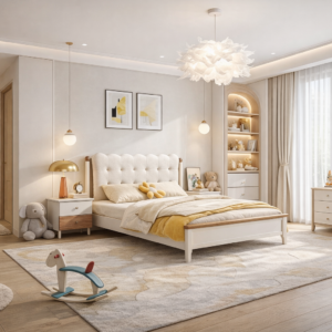 queen solid wood white ash bed