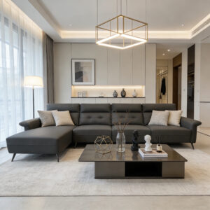 top grain cowhide l shaped sofa item #zm857 338 cm