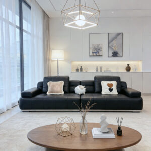 lawrence eco genuine leather sofa item #252