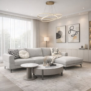 boncle fabric sectional sofa item #h23s05cl