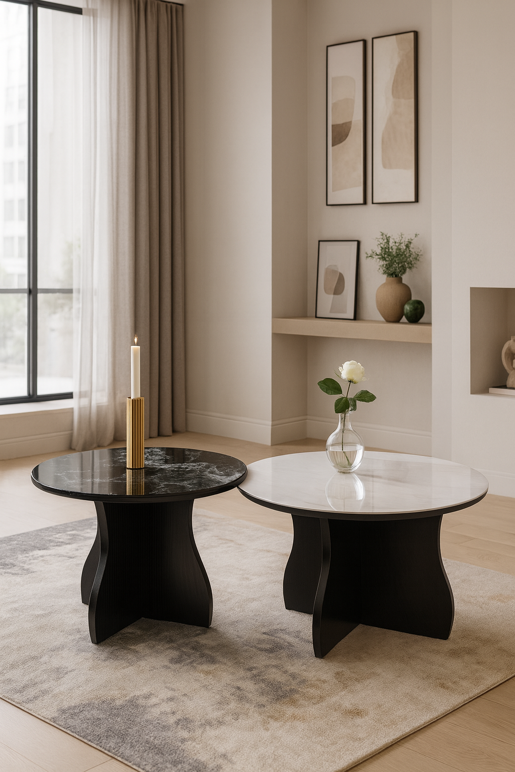 modern round 2 piece coffee table set – item #hy303 modern round 2 piece coffee table set – item #hy303