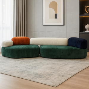 modern pebble rubble chenille sofa item #y235