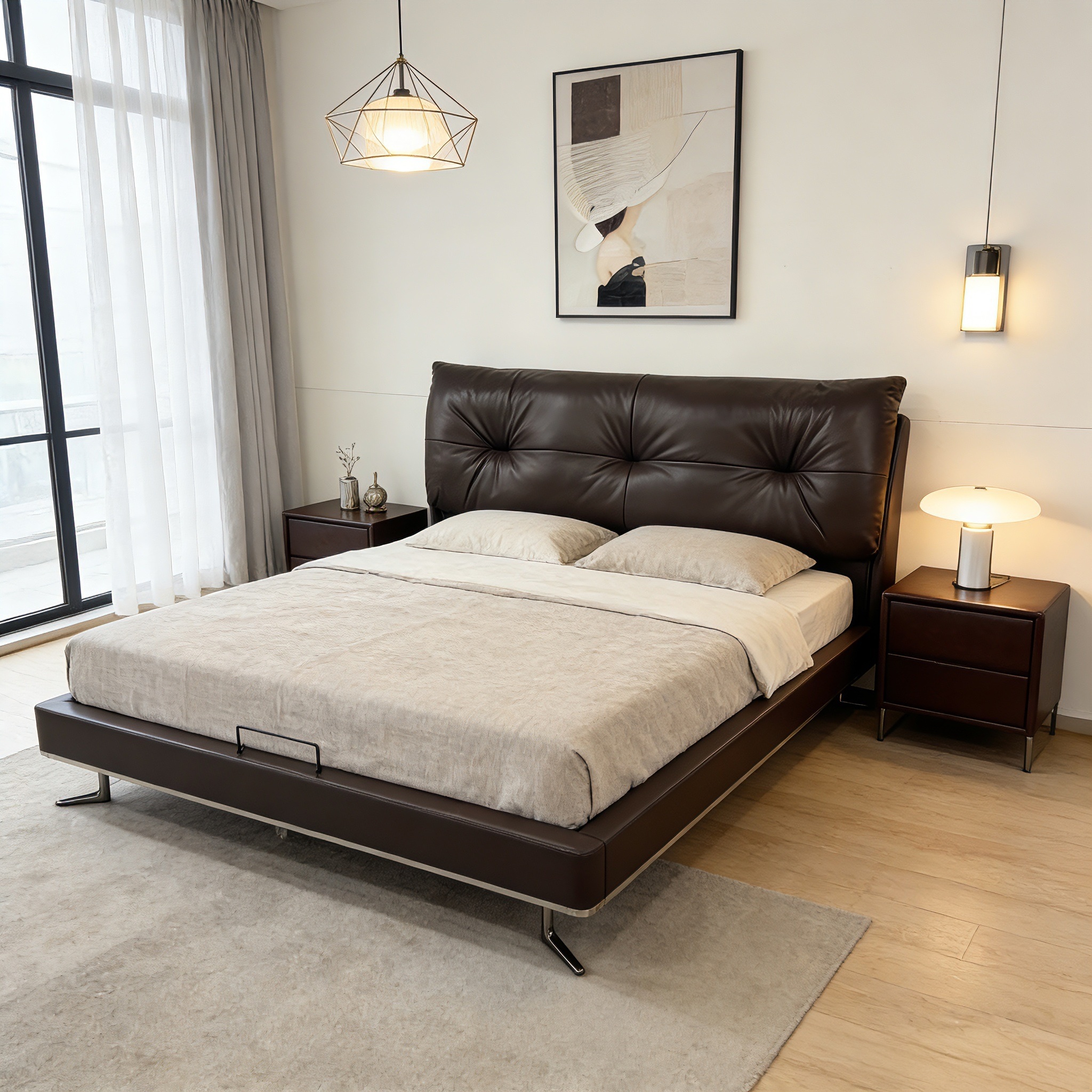 euro king upholstered bed – item #s15 euro king upholstered bed – item #s15