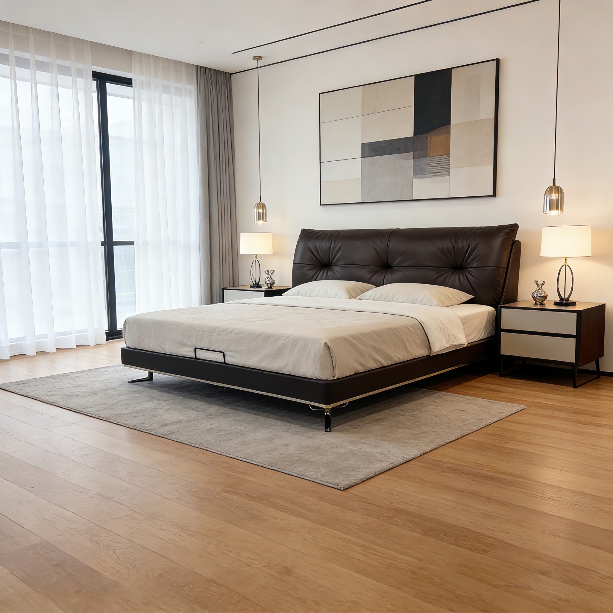 euro king upholstered bed – item #s15 euro king upholstered bed – item #s15