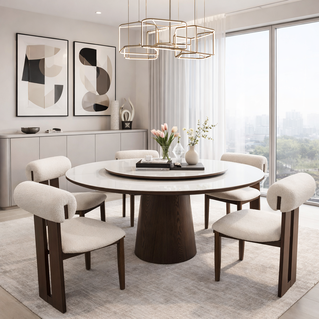 round microcrystal stone walnut dining table item #690 round microcrystal stone walnut dining table item #690