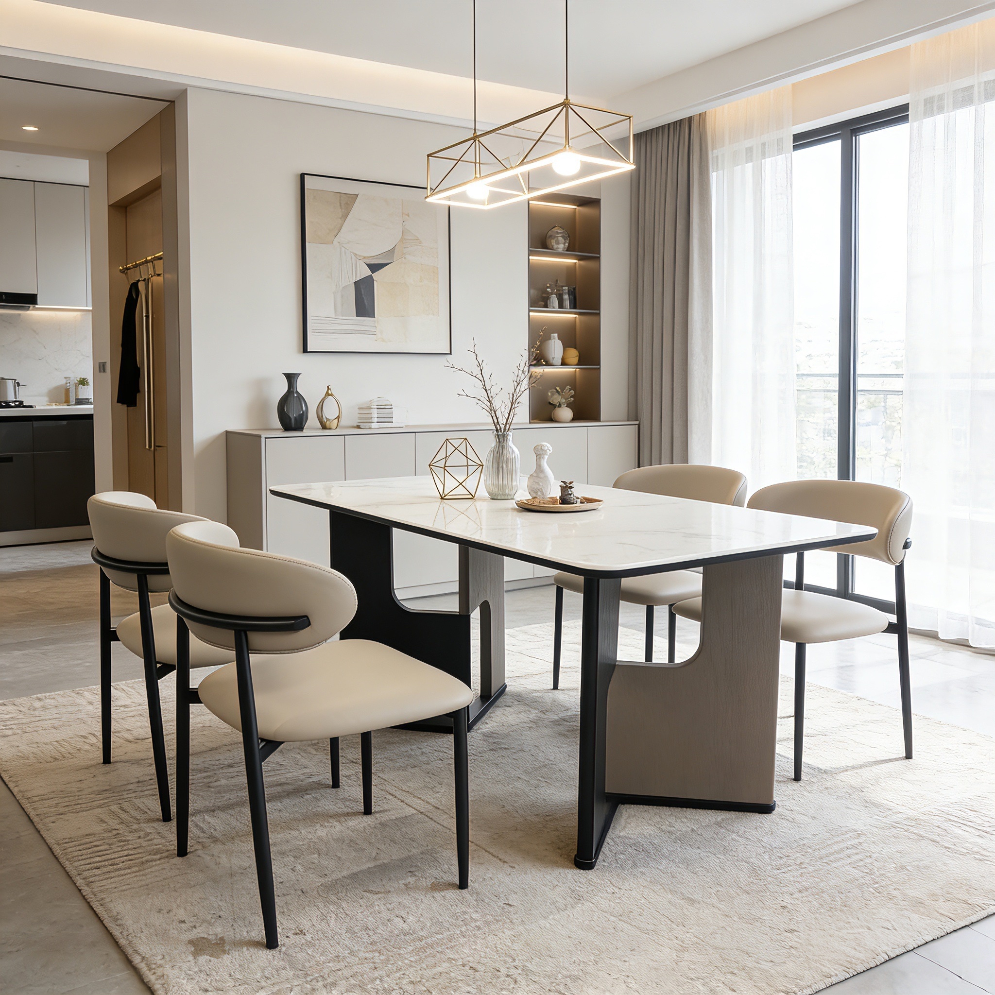 rectangular microcrystal stone dining table – item #909 rectangular microcrystal stone dining table – item #909