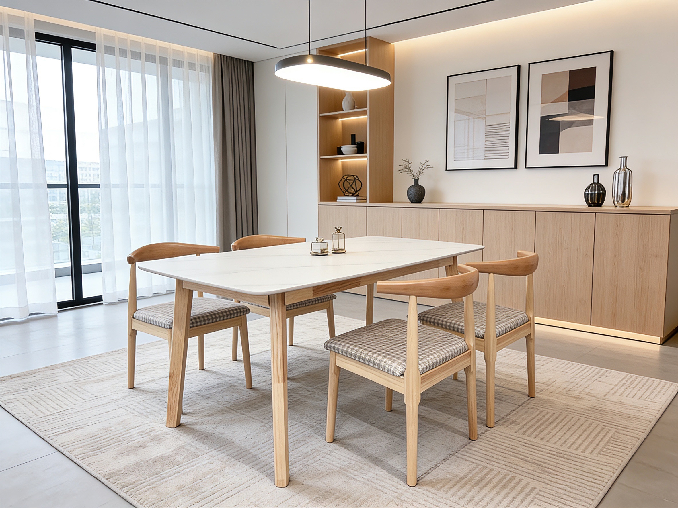 rectangular sintered stone solid wood dining table – item #st03 2 rectangular sintered stone solid wood dining table – item #st03 2