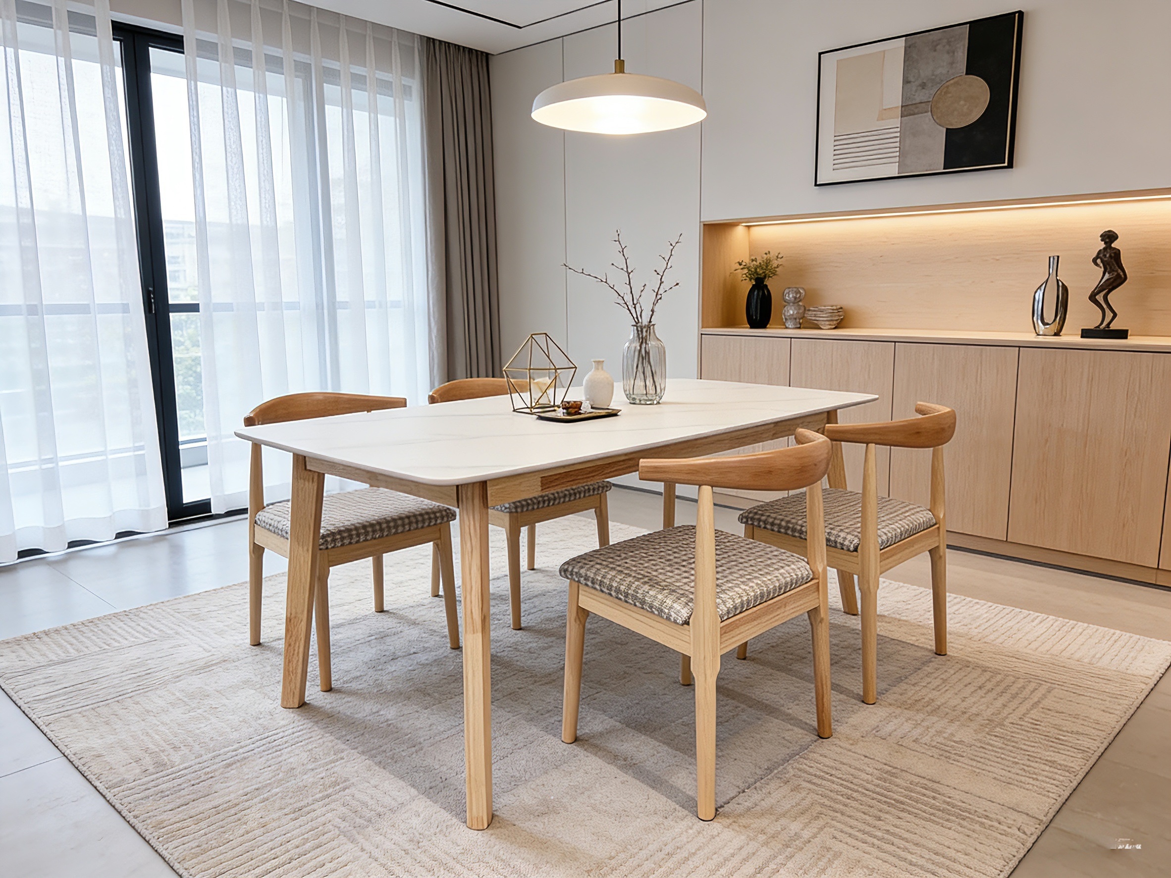 rectangular sintered stone solid wood dining table – item #st03 2 rectangular sintered stone solid wood dining table – item #st03 2