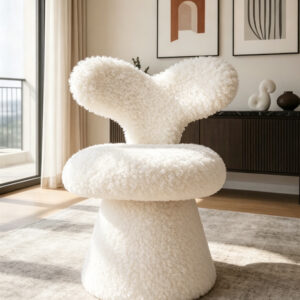 pink boucle vanity chair item #s27 (copy)