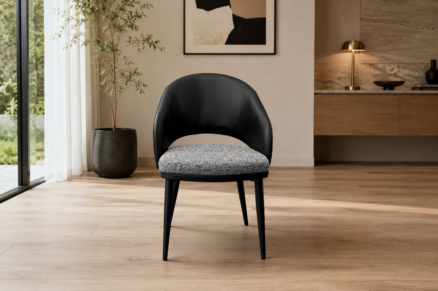 curved back performance leather dining chair – item #299 curved back performance leather dining chair – item #299