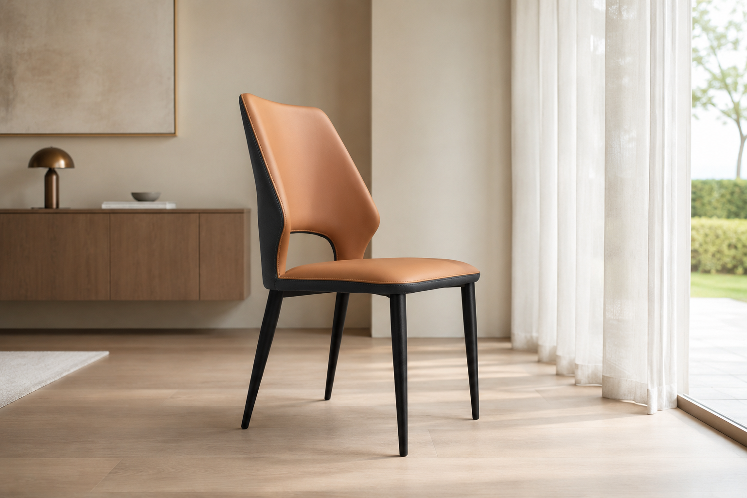 modern performance leather dining chair – item #f16 modern performance leather dining chair – item #f16