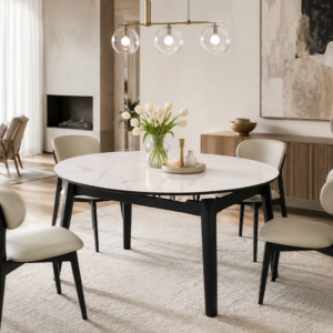black base with marble top dining table – item #a83