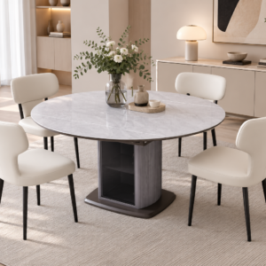 light grey dining table – item #t 411