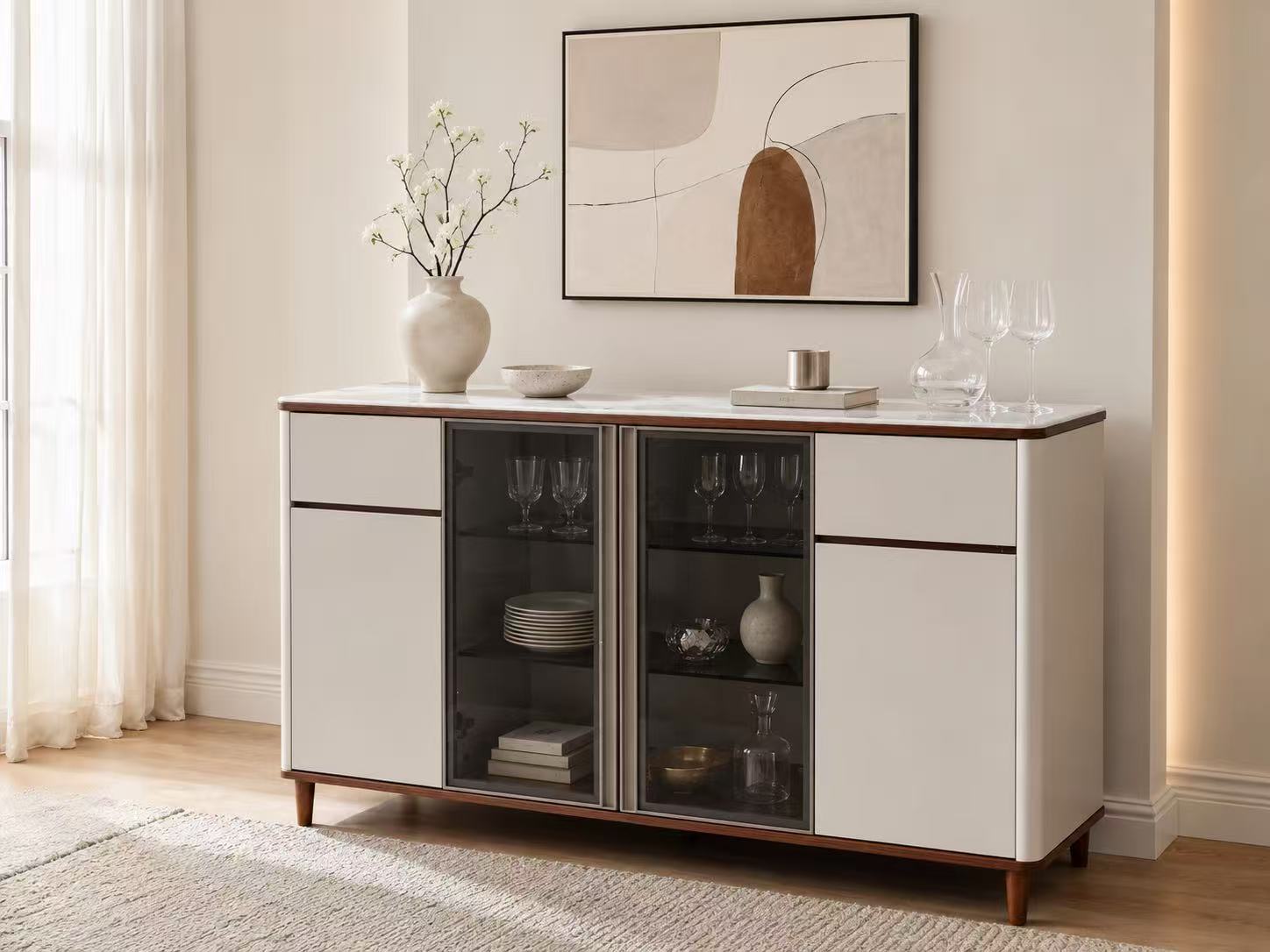 matte grey sideboard – item #ak340 matte grey sideboard – item #ak340