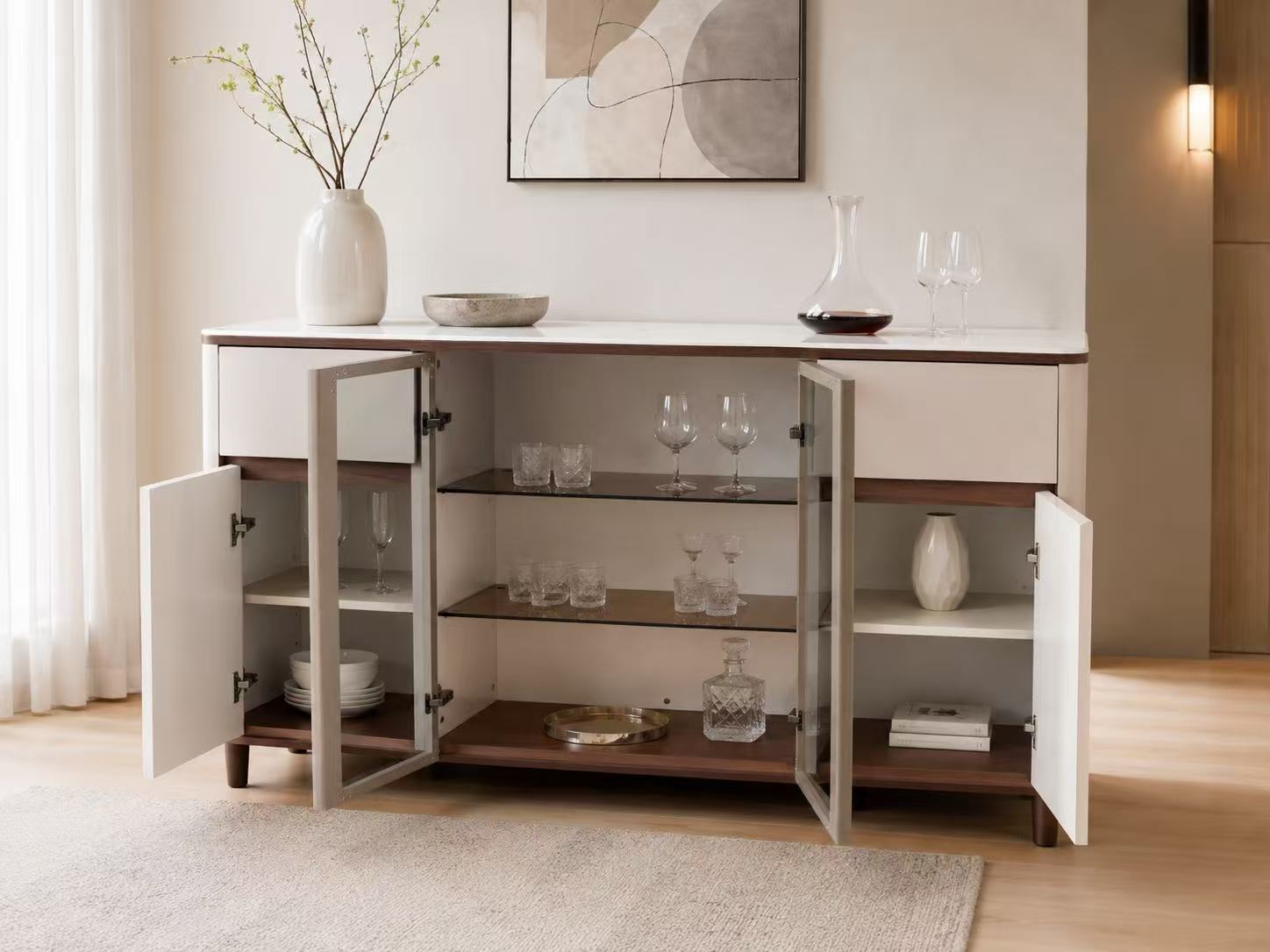 matte grey sideboard – item #ak340 matte grey sideboard – item #ak340