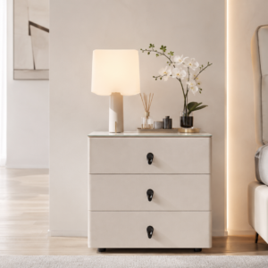 tempered glass top night table item #302