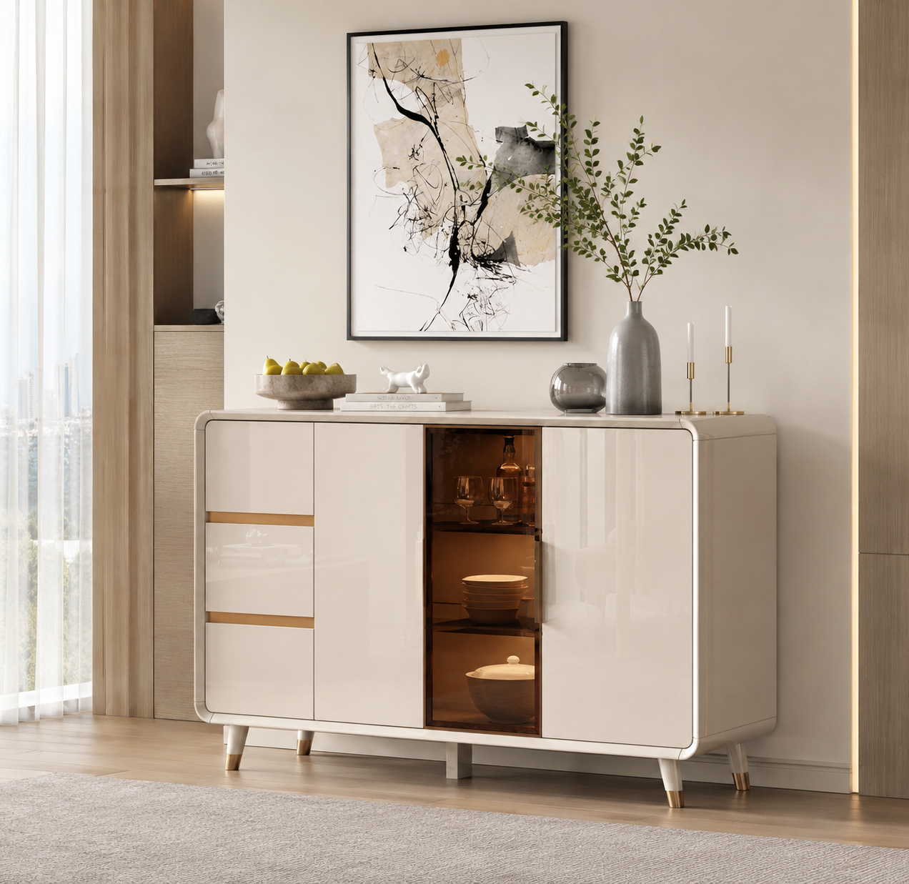 140cm moonlight grey side board item #140 140cm moonlight grey side board item #140