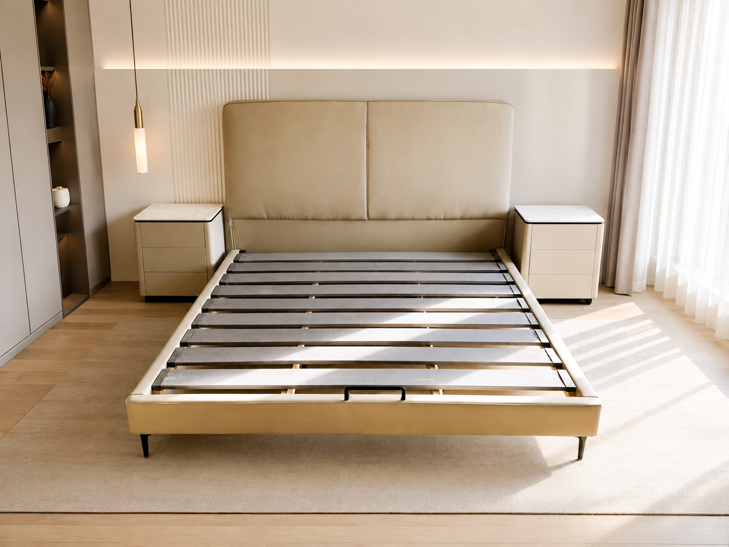 king real leather bed – item #2239 king real leather bed – item #2239