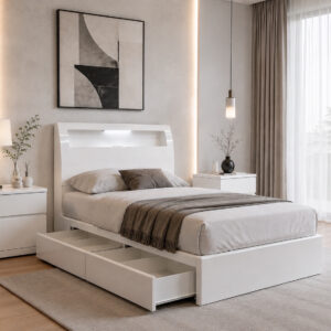 single alison storage bed white