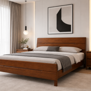 king solid oak wood bed item #6606a