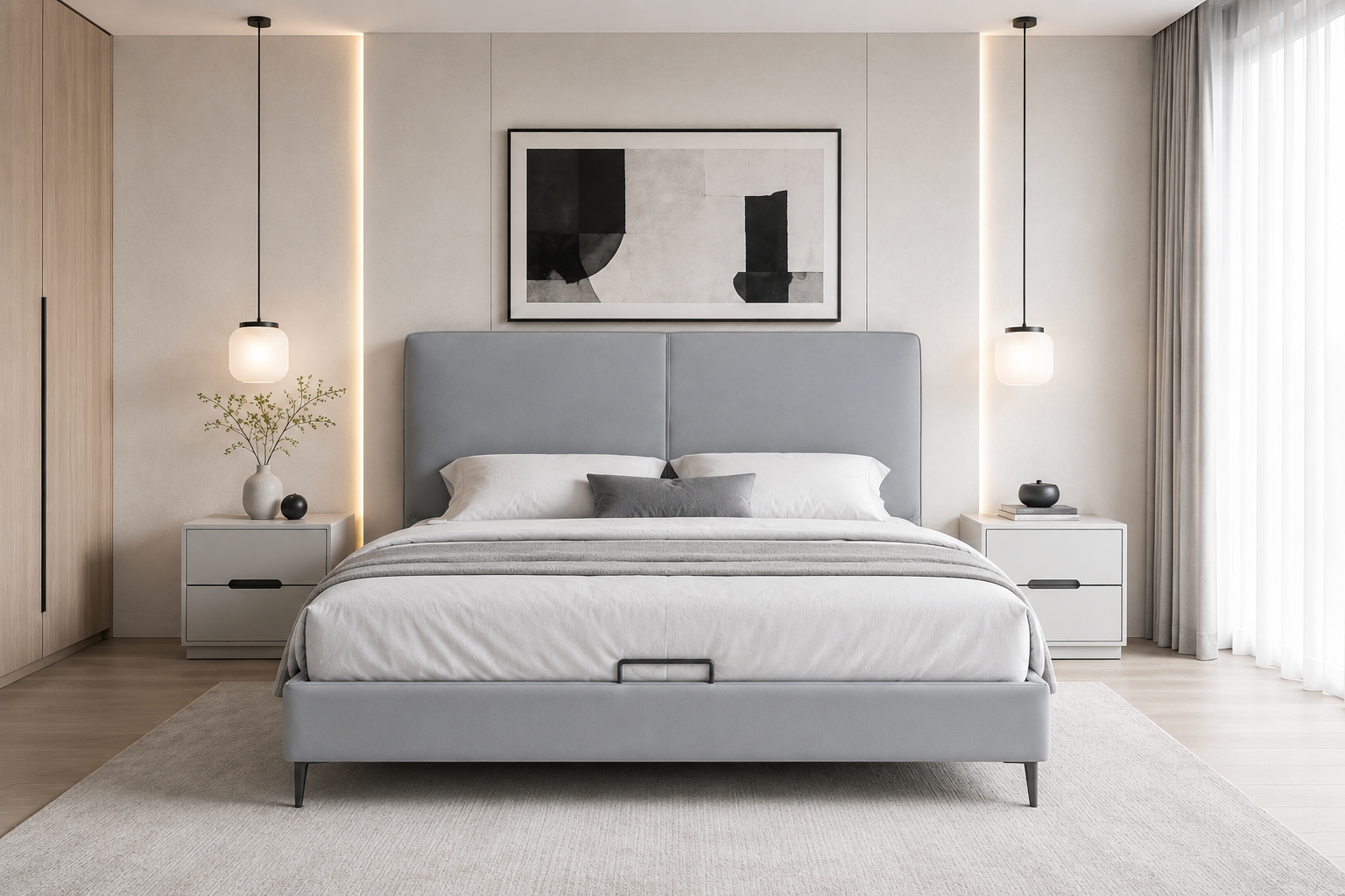 king tech fabric bed – item #2808 king tech fabric bed – item #2808