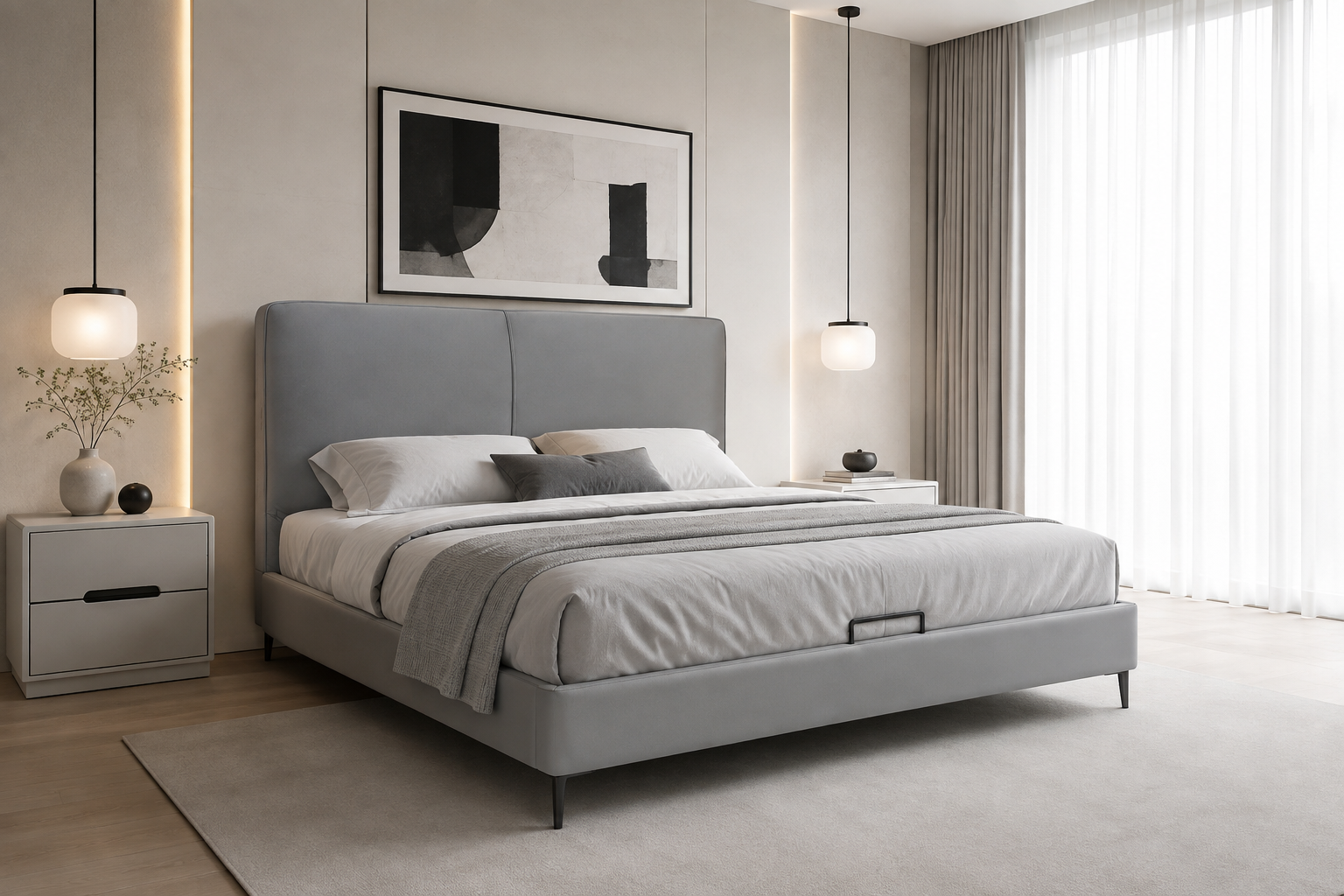 king tech fabric bed – item #2808 king tech fabric bed – item #2808