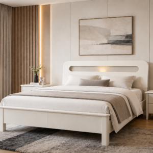 queen solid ash wood bed item #bk11