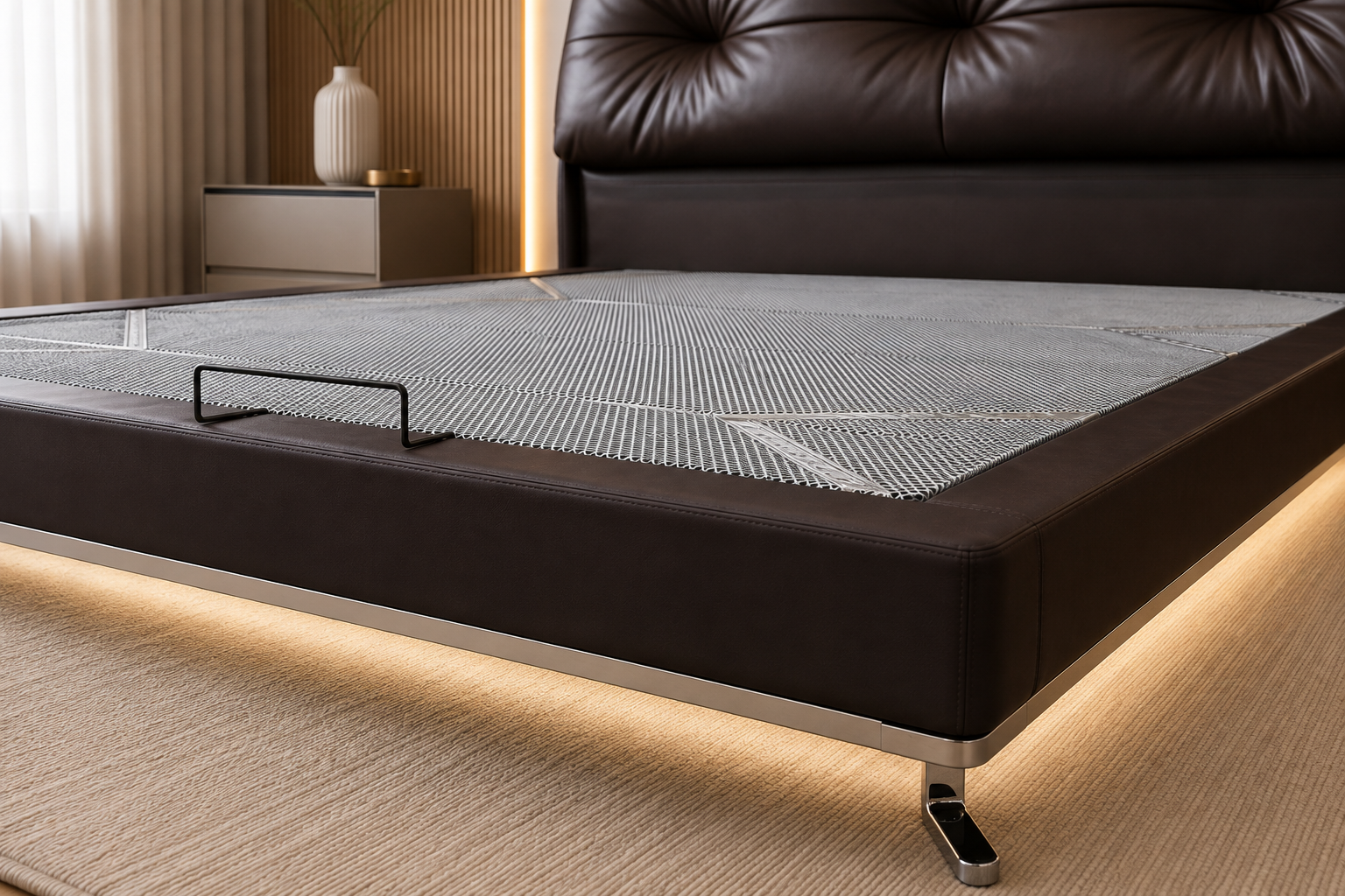 euro king real leather bed – item #s15 euro king real leather bed – item #s15