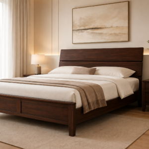 king solid ash wood bed item #582