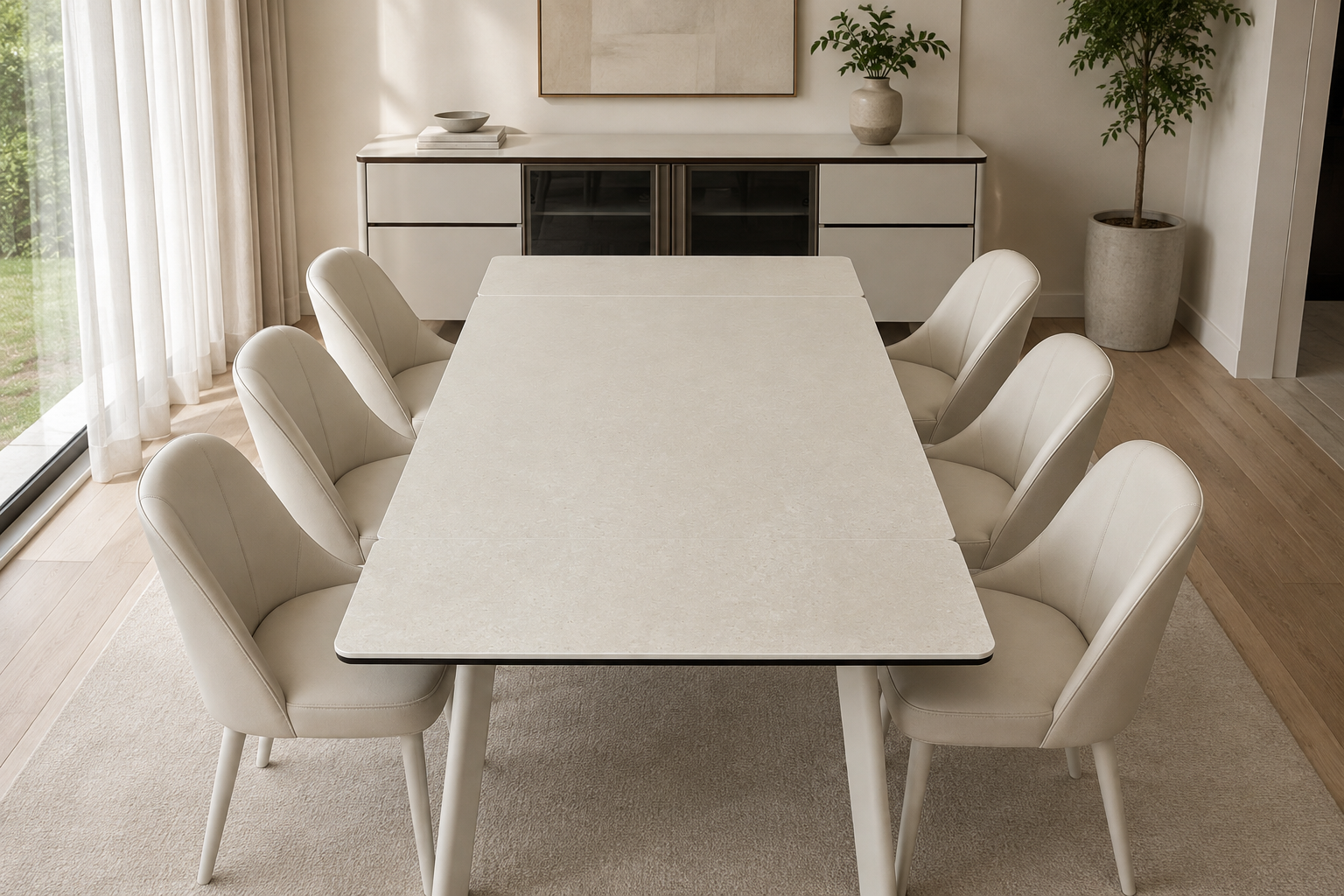 beige extendable dining table – item #dt616 beige extendable dining table – item #dt616