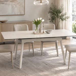 beige extendable dining table – item #dt616