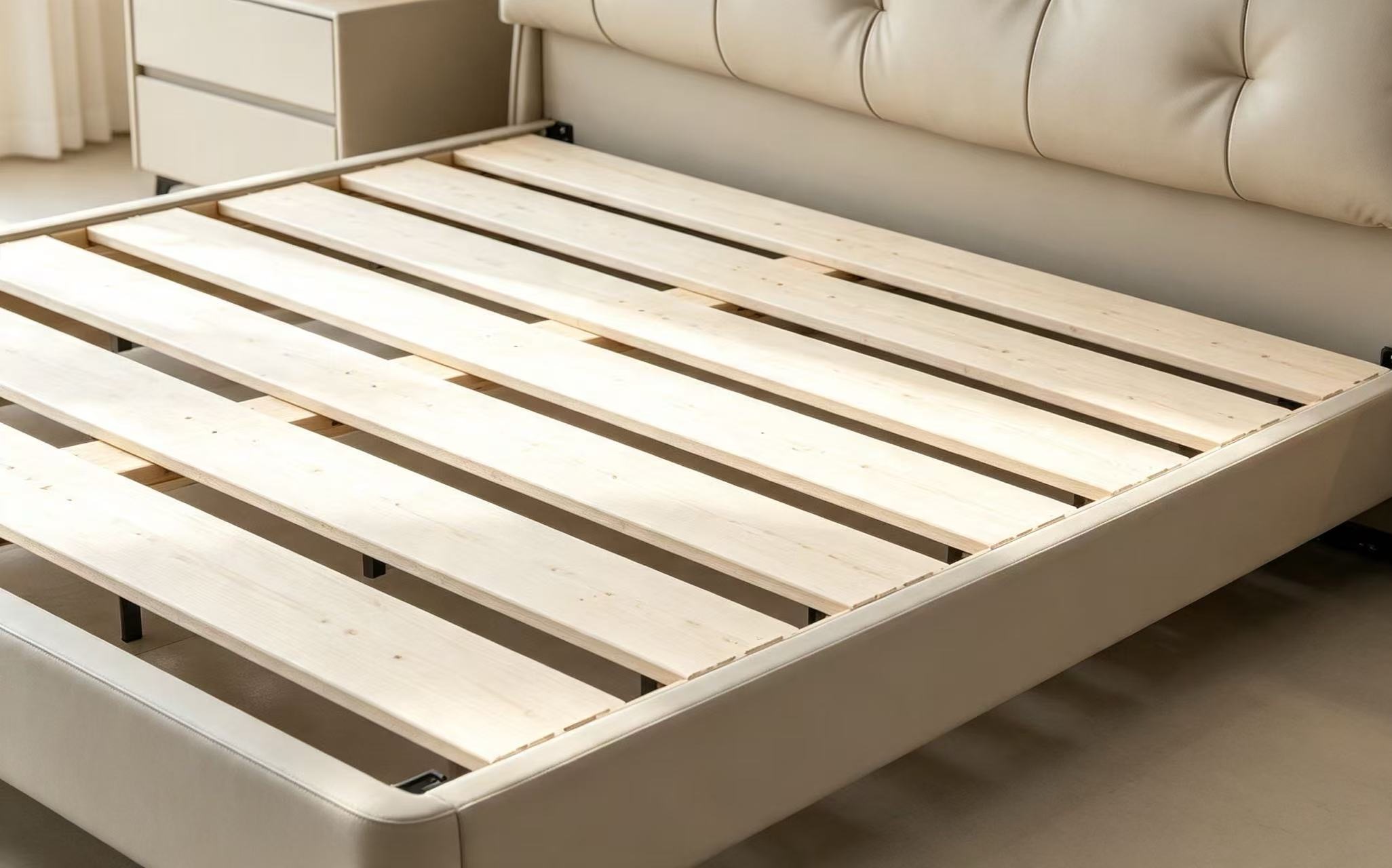 king real leather platform bed – item #q207 king real leather platform bed – item #q207