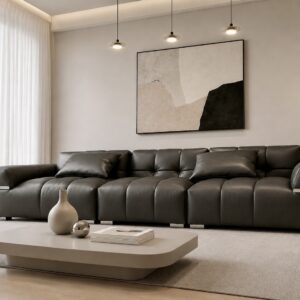 premium eco genuine leather sofa – item #1502