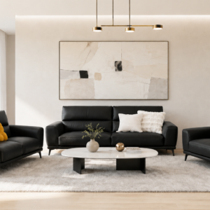 modern leather sofa – item #zm906bk