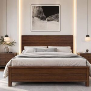 queen solid ash wood bed item #588